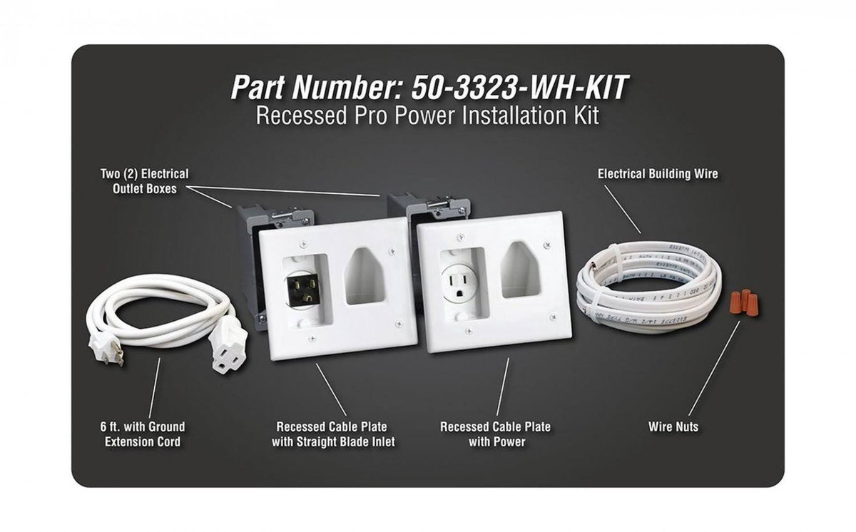 Flat Panel TV Cable Organizer Kit with Power Solution Z50014