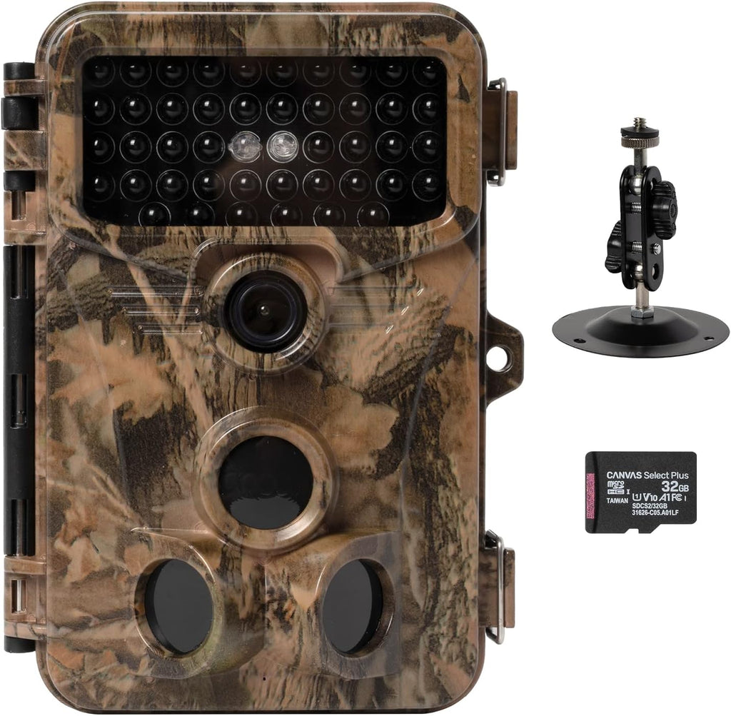 1080P 20MP Hunting Game Camera with 120° Wide-Angle Motion Sensor No Glow IR Night Vision IP66 Waterproof O760