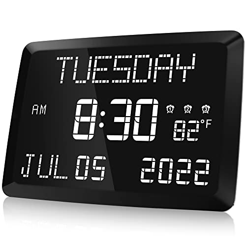 11.5" Large Display Digital Wall Clock with Calendar Q6786