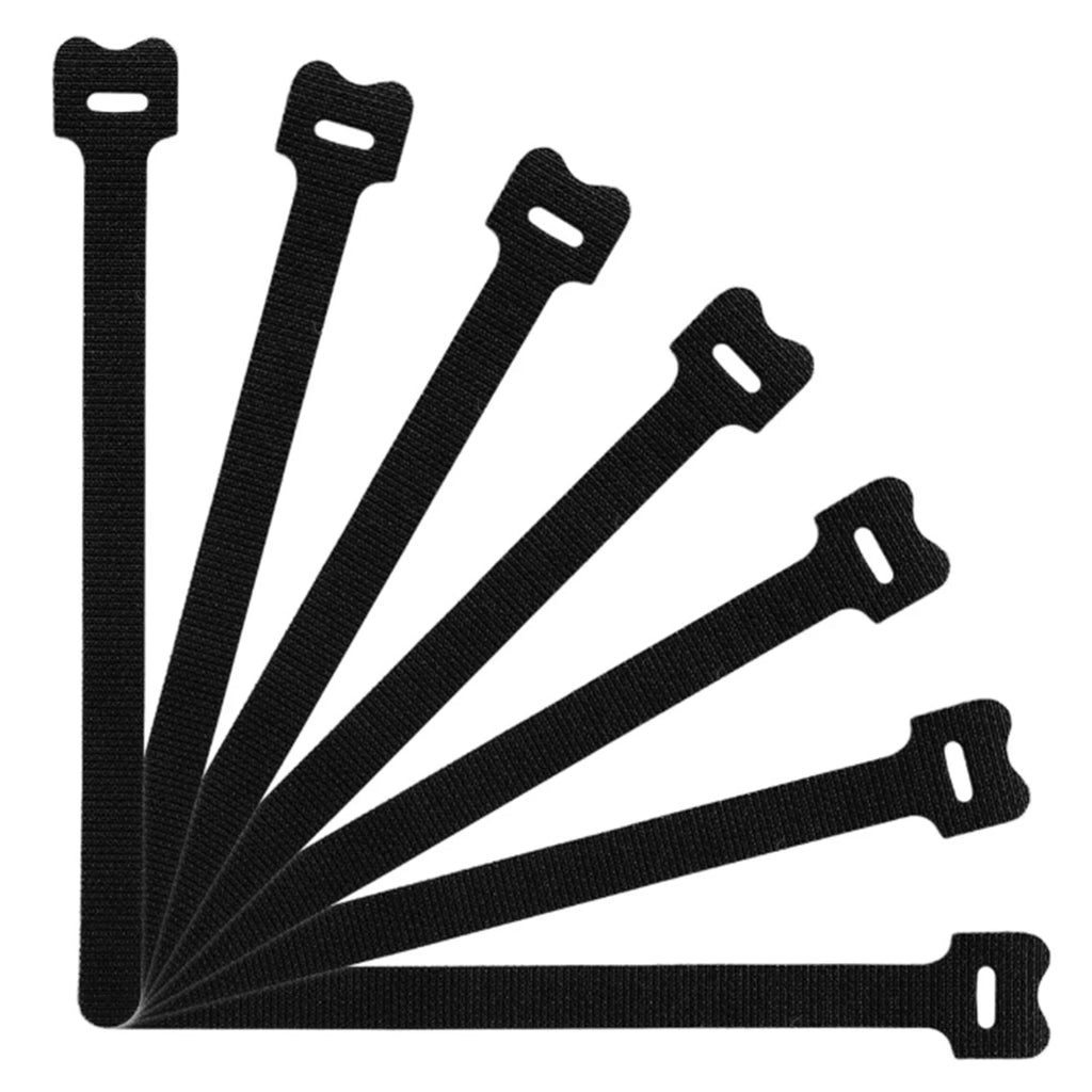 200PCS Black Reusable Velcro Cable Straps Q829