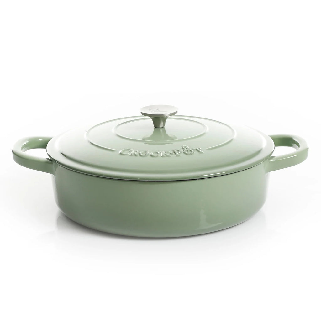 5 Quart Enameled Cast Iron Braiser Pan with Lid in Pistachio Green H683942