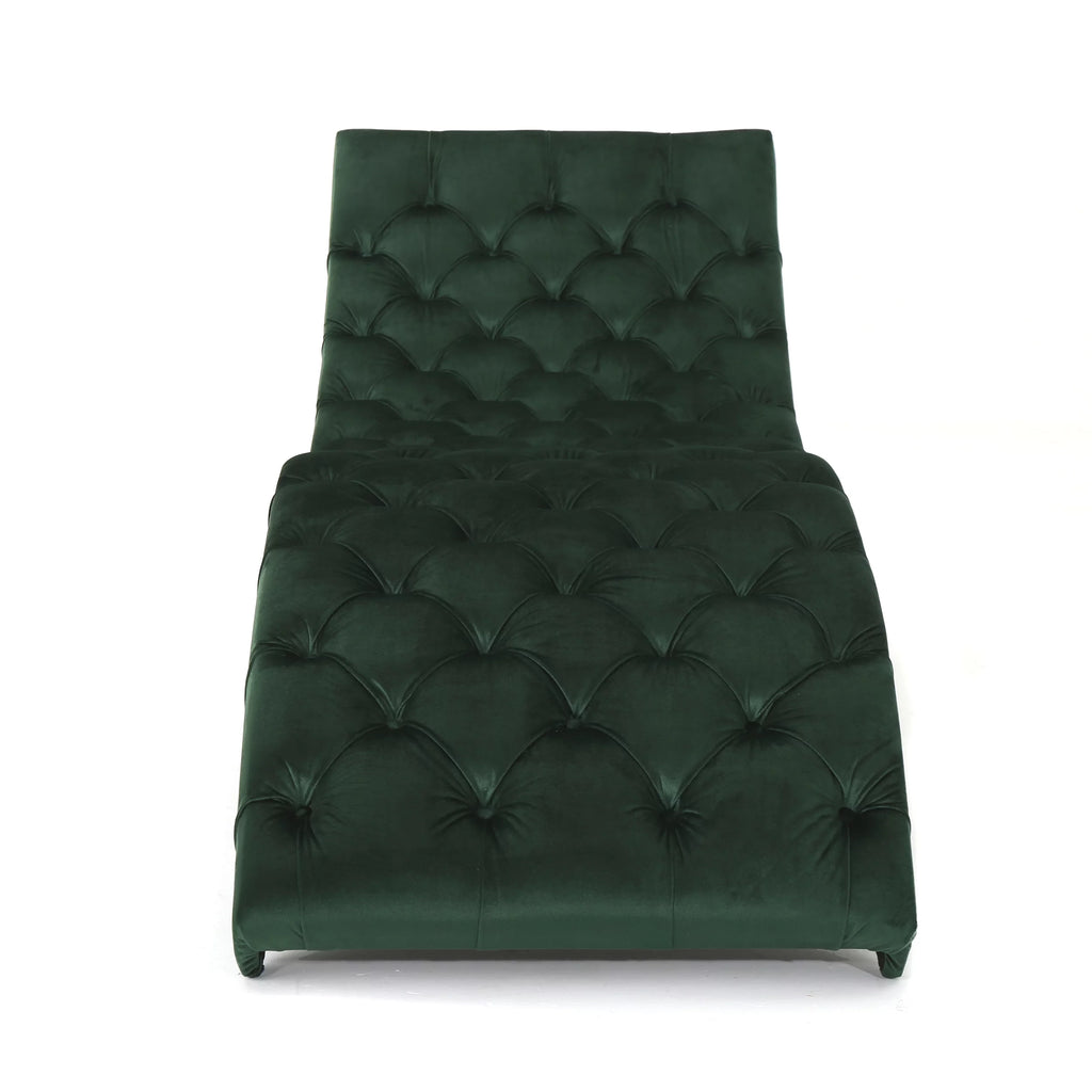 Emerald Velvet Chaise Lounge W438