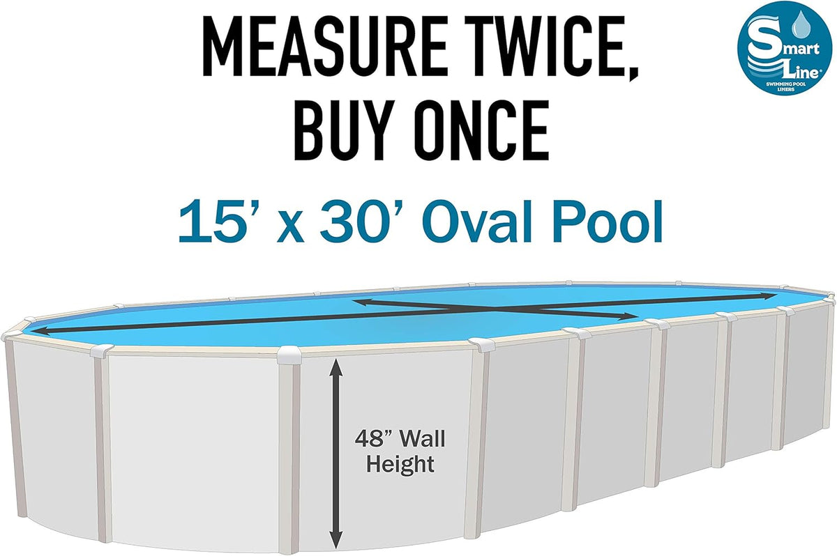 15-Foot-by-30-Foot Oval 48-Inch Wall Height 25 Gauge Virgin Vinyl Above-Ground Swimming Pool Liner X742662