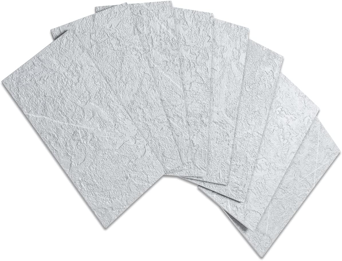 100 Piece Peel and Stick PVC Tile 3 Inch x 6 Inch Rustic Brick C964830