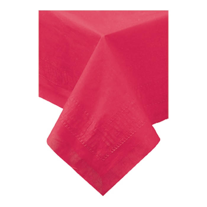 Red Tissue Polylined Table Covers 25/Carton J622