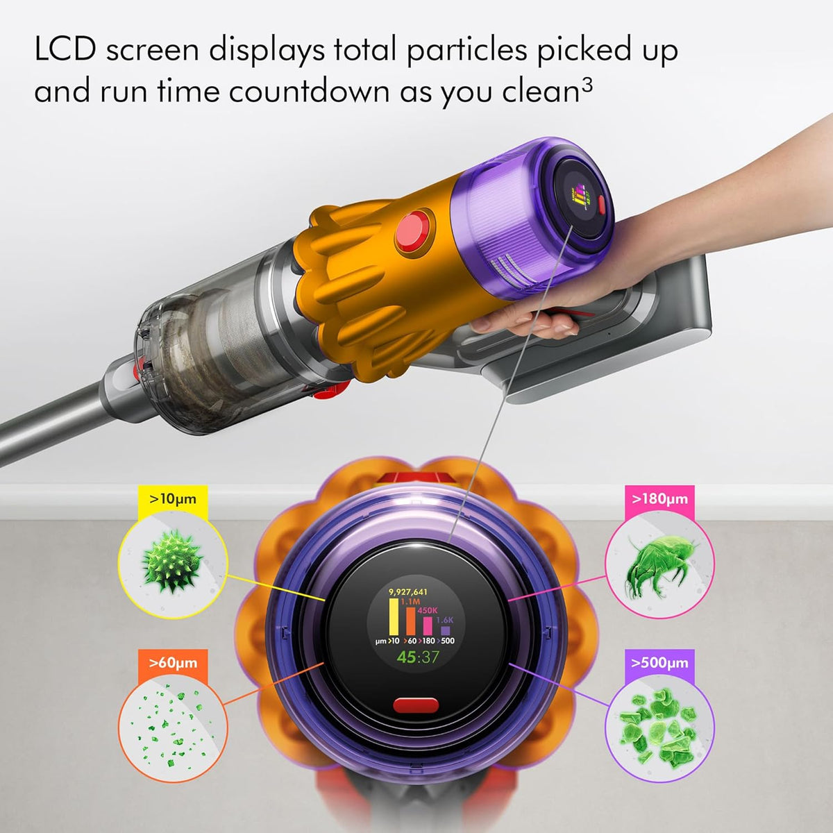 Yellow/Iron Cordless Vacuum Cleaner Y843583