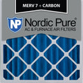 20x20x4 Pleated Air Filters MERV 7 Carbon Qty 6 N206255