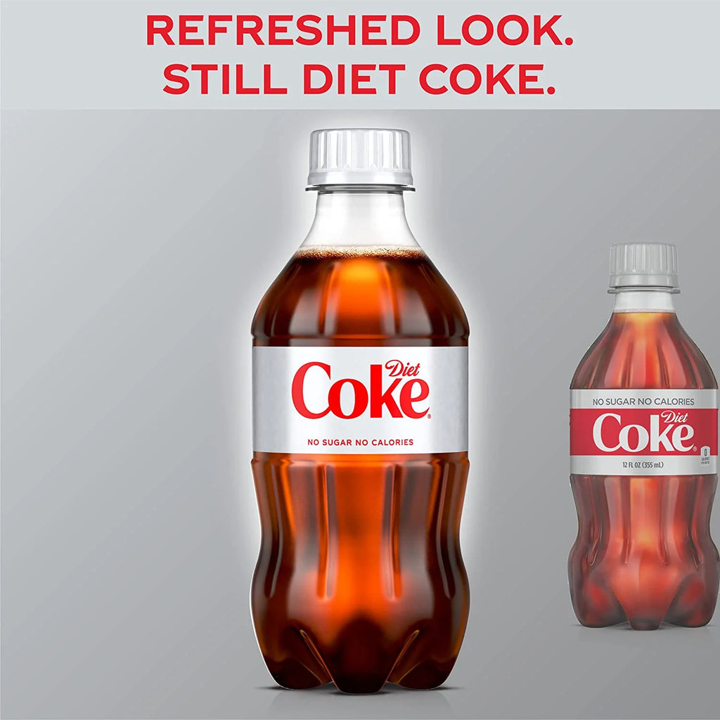 12 Fl Oz 8 Pack Bottles Diet Coca-Cola Soda Pop R47390