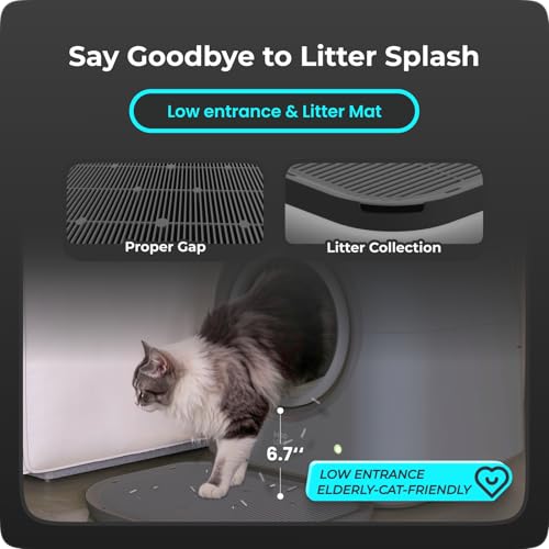Dark Grey Self Cleaning Cat Litter Box M302956