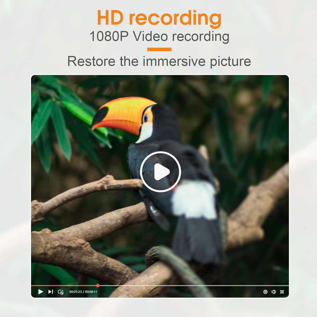 1080P 20MP Hunting Game Camera with 120° Wide-Angle Motion Sensor No Glow IR Night Vision IP66 Waterproof O760