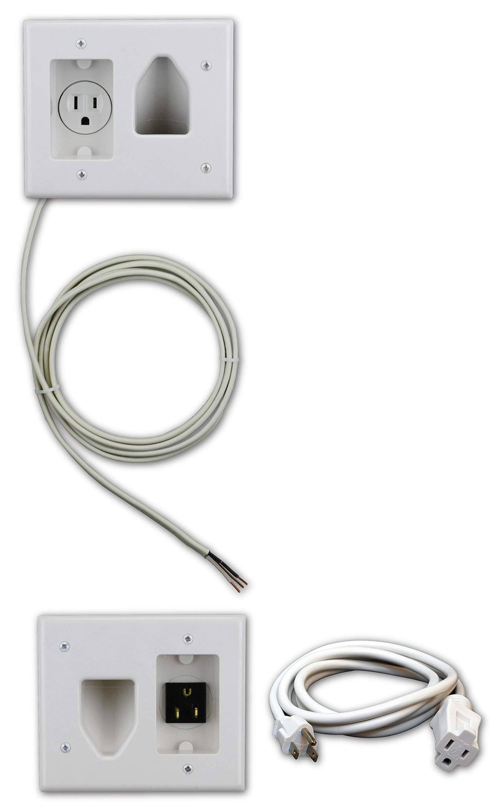 Flat Panel TV Cable Organizer Kit with Power Solution Z50014