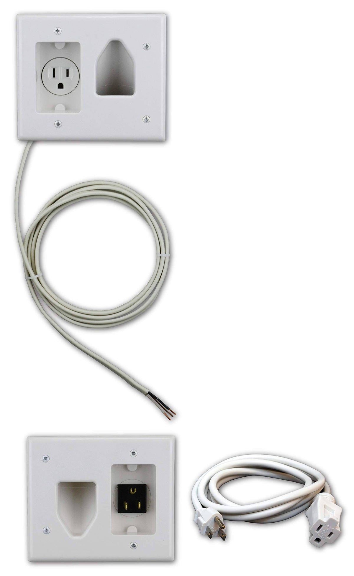 Flat Panel TV Cable Organizer Kit with Power Solution Z50014