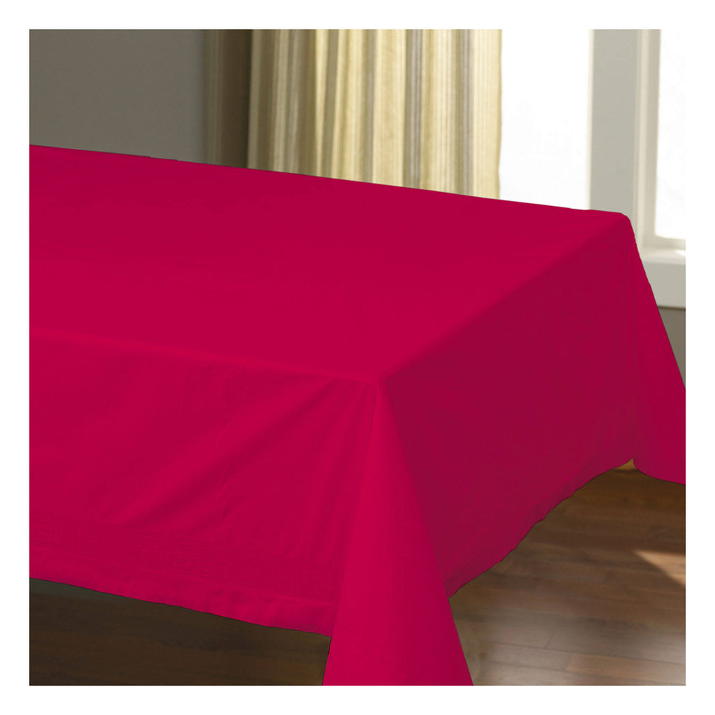 Red Tissue Polylined Table Covers 25/Carton J622