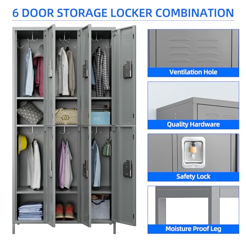 5 Door 72 inch Steel Storage Locker X792928