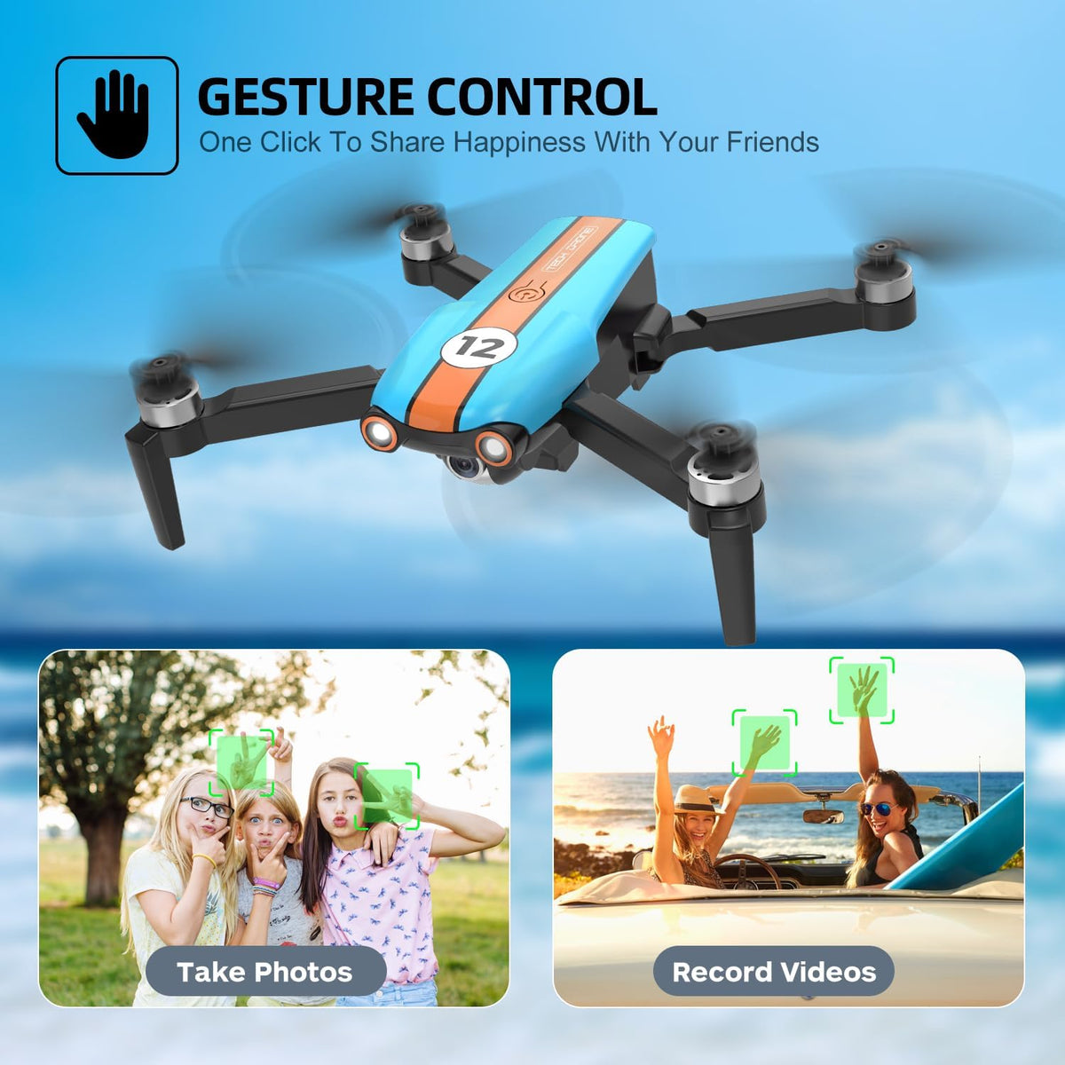 Drone with 4K Camera, Foldable, Less than 249g, 26 Mins Flight Time, Brushless Motor, Altitude Hold, 2 Batteries W454180
