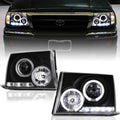 1997-2000 Toyota Tacoma Black Projector Headlights Left+Right S114227