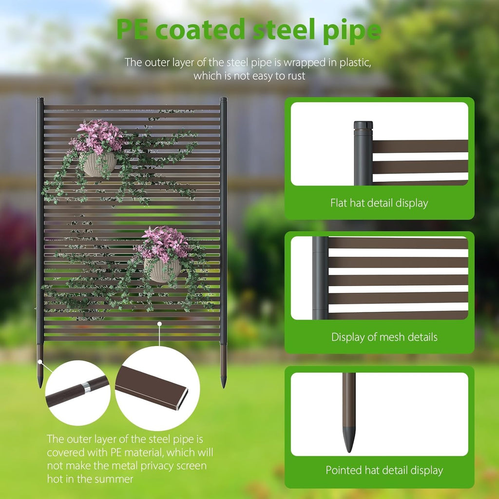 Metal Privacy Screen, 43x47 inches, 2 panels Y2040