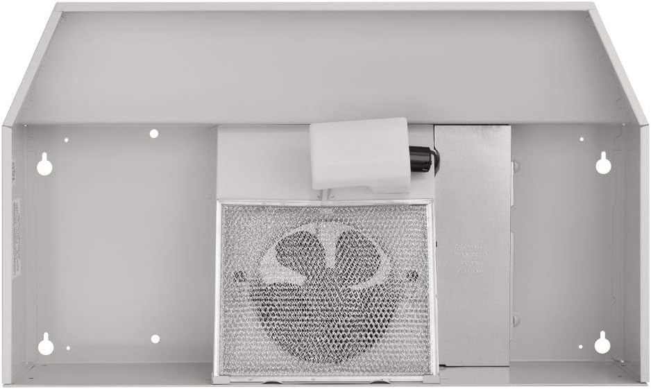 White Range Hood Insert with Light P763
