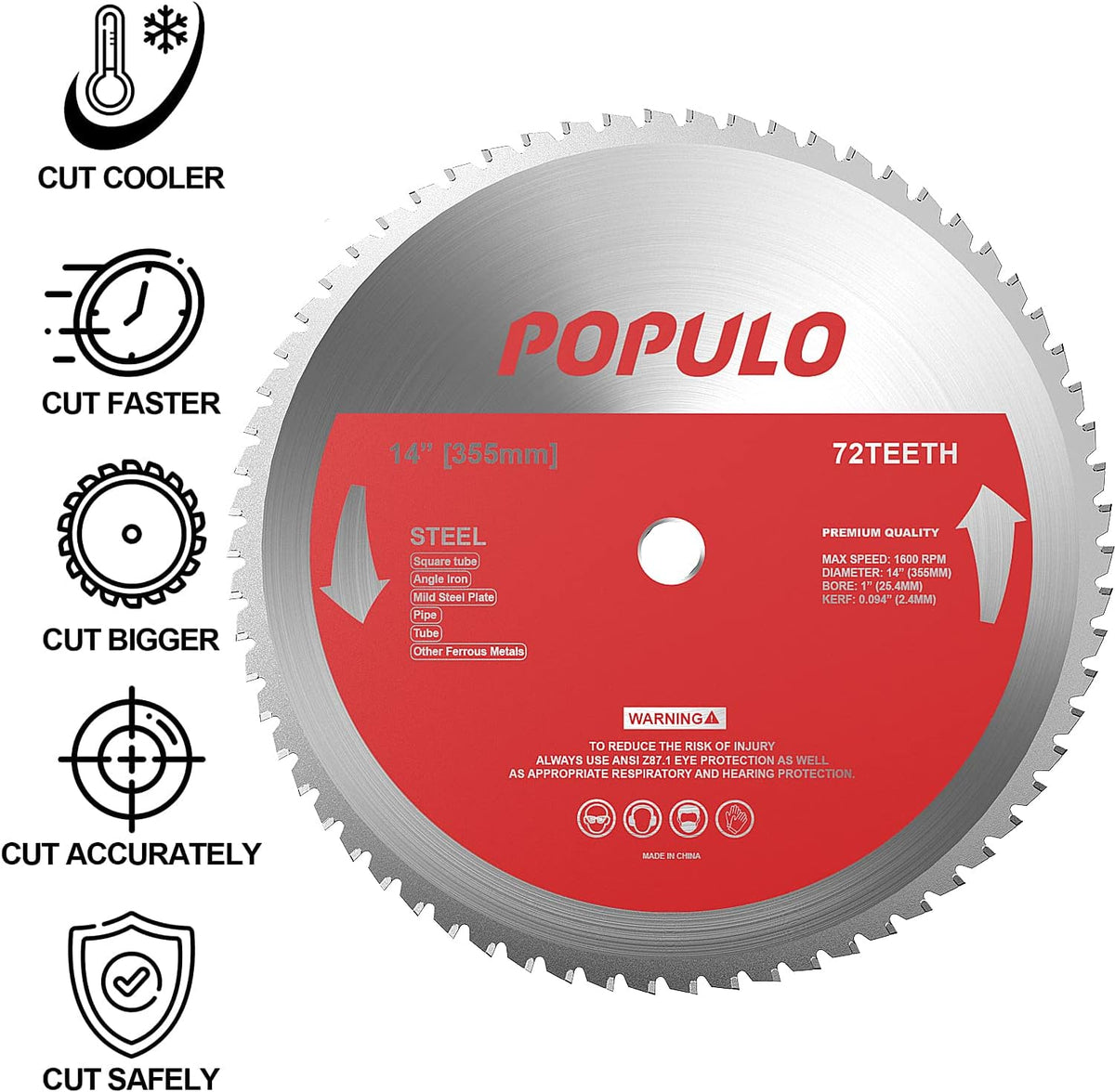 15 Inch Metal Cutting Chop Saw with 14-Inch Carbide-Tipped Blade W4354