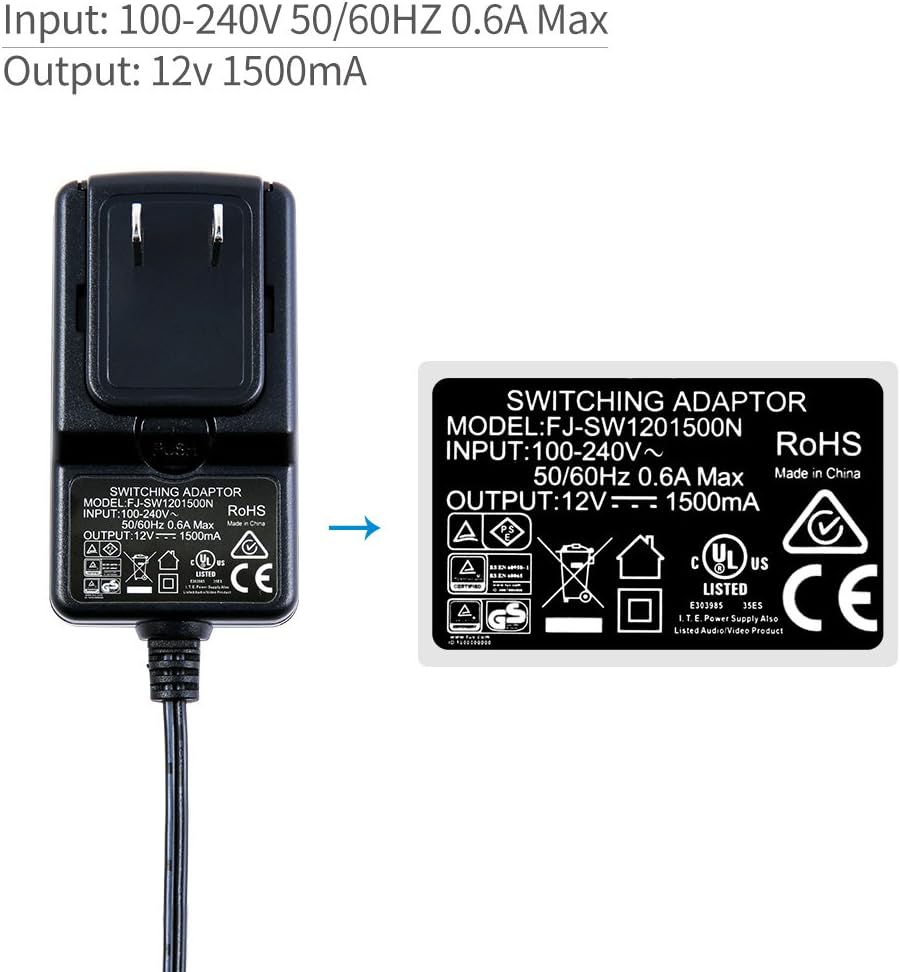 12V/1.5A Power Adapter L116807