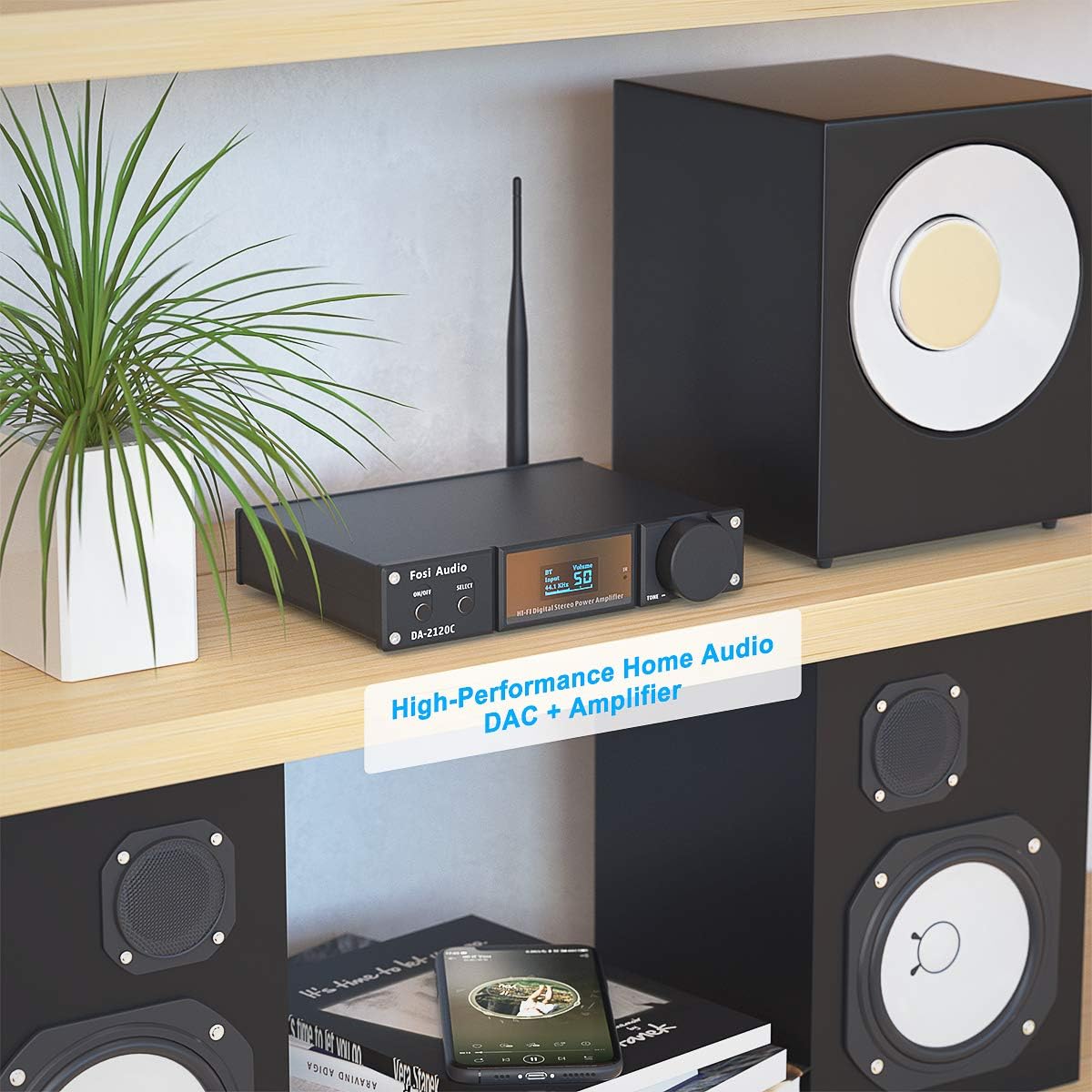 Bluetooth 5.0 Stereo Hi-Fi 2.1 Channel Amplifier U12804
