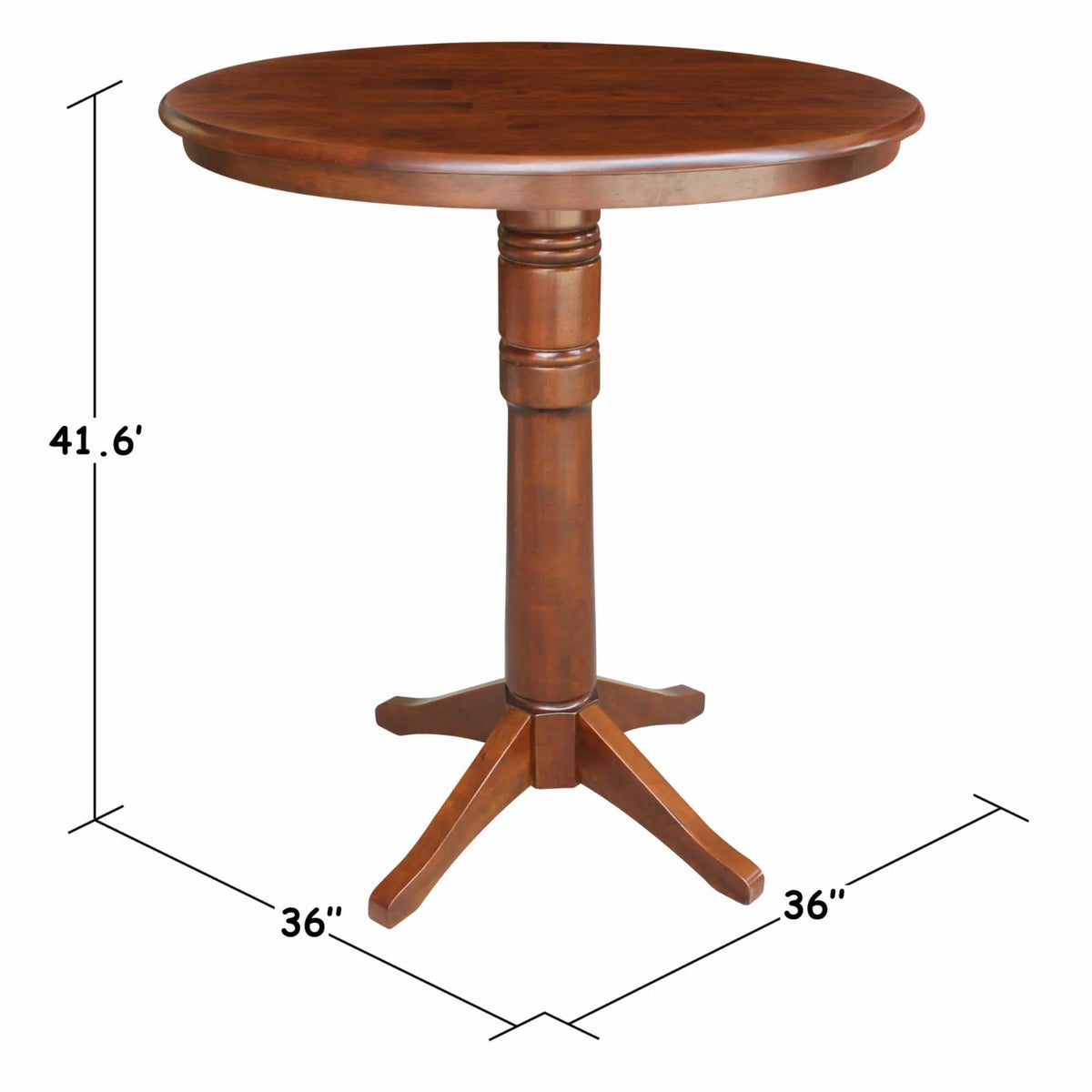 White Round Pedestal Bar Height Table U6705