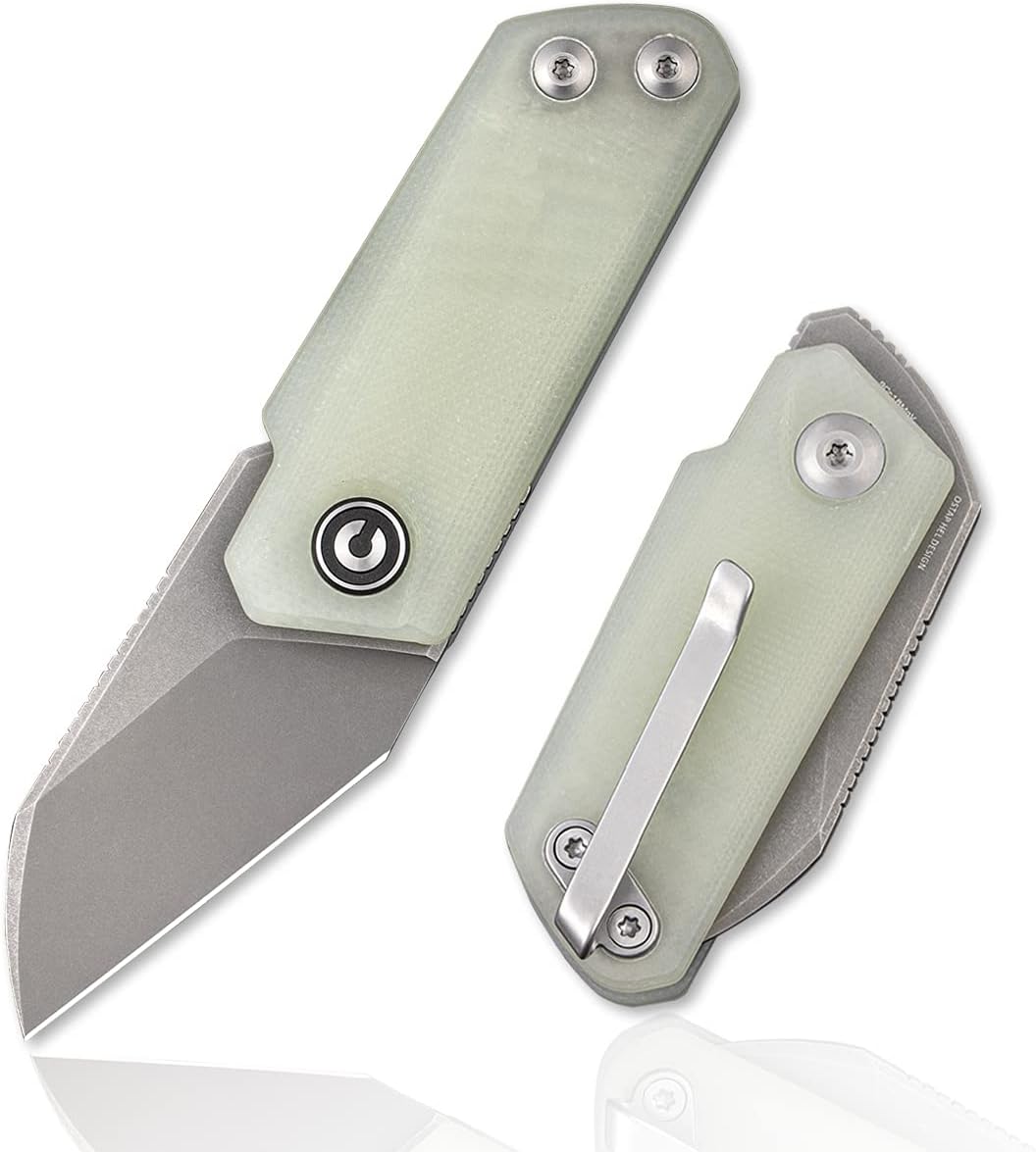 Black Front Flipper Pocket Knife with Deep Carry Pocket Clip M320