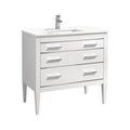 36'' High Gloss White Vanity with White Counter Top H689883
