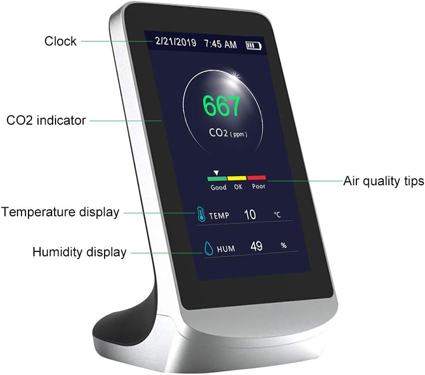 Indoor CO2 Meter with LED Display Air Quality Monitor X158216