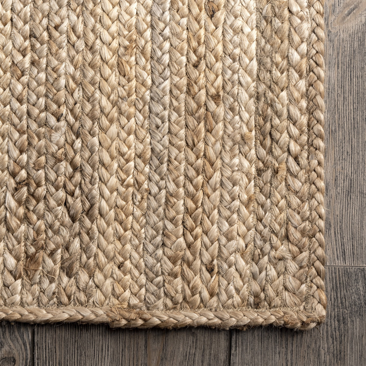 Hand Woven Jute Accent Rug, Natural E818