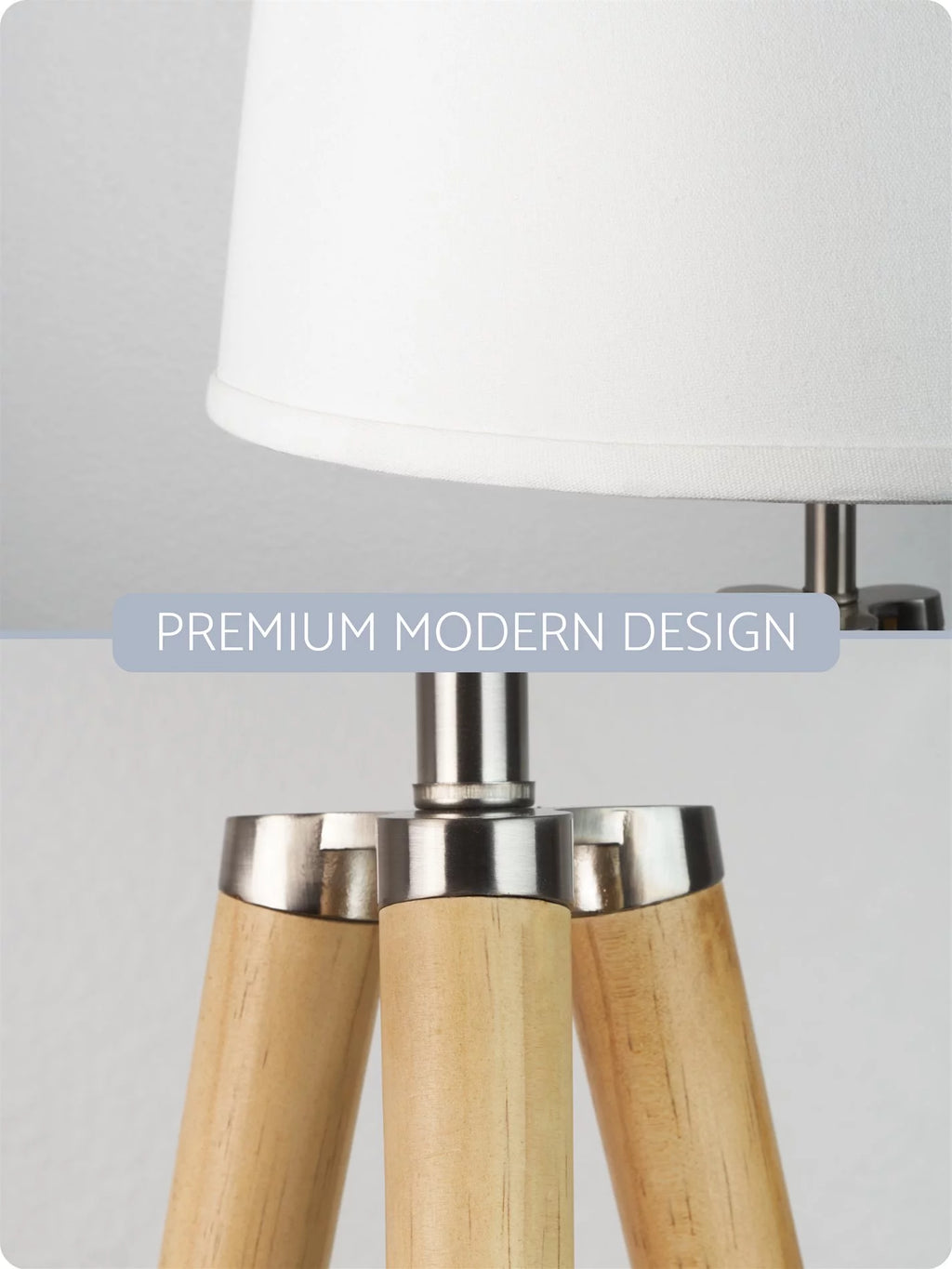 61" Mid Century Tripod LED Floor Lamp H89002