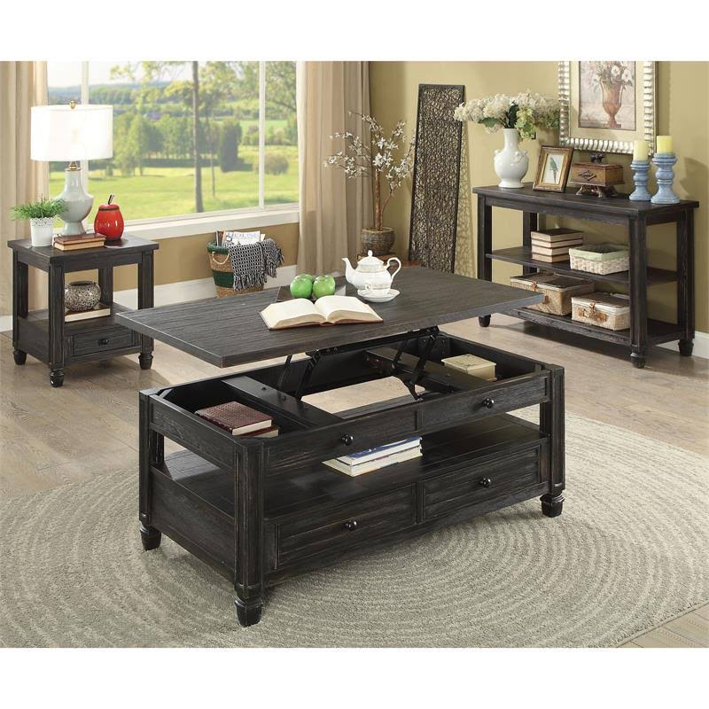 Antique Black Lift-Top Coffee Table O24515