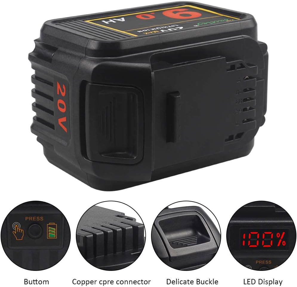 20V MAX 9.0Ah Lithium Ion Battery Pack of 2 Z6849