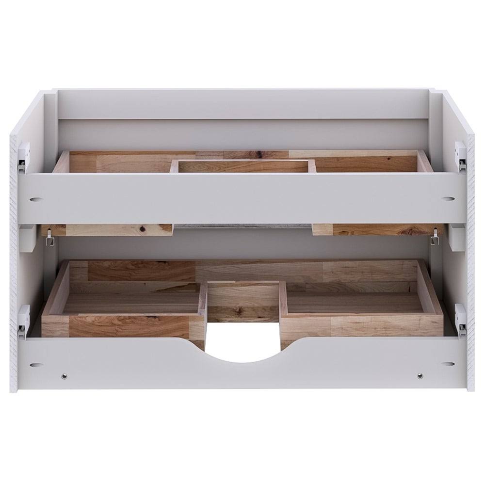 Rustic White Wall Hung Bathroom Cabinet R5774