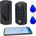 Aged Bronze Smart Deadbolt Lock with Touchscreen Keypad L4909