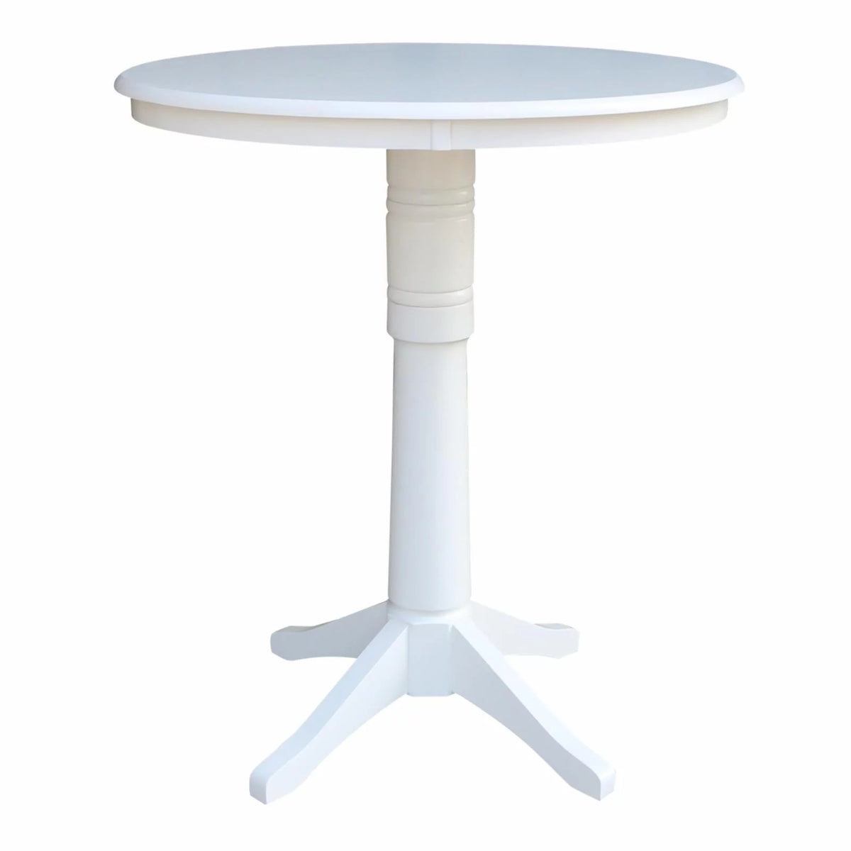 White Round Pedestal Bar Height Table U6705