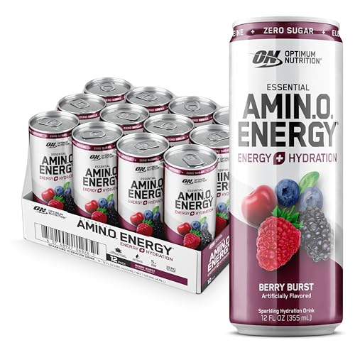 Sugar Free Berry Burst Amino Energy Drink 12 Fl Oz 12 Pack K610