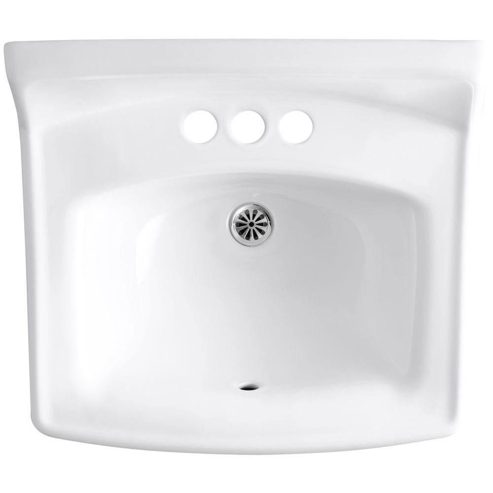 White Wall-Mount Bathroom Sink V218