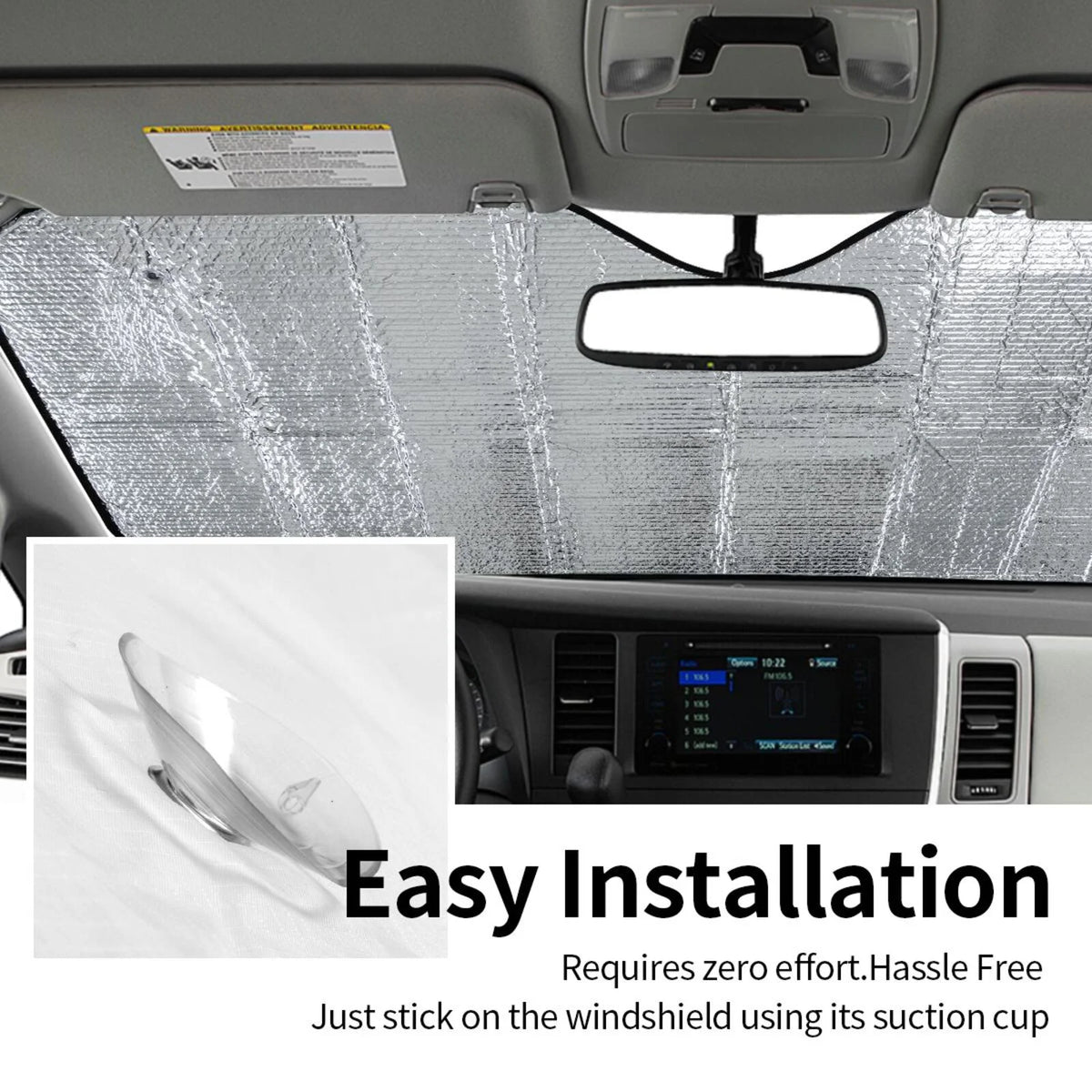 Small Foldable Car Windshield Sun Shade W19114
