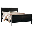 Brown Wooden Full Bed with Sleigh Headboard and Footboard I3332