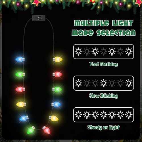 Christmas Necklace with 12 Glow Bulbs M46807