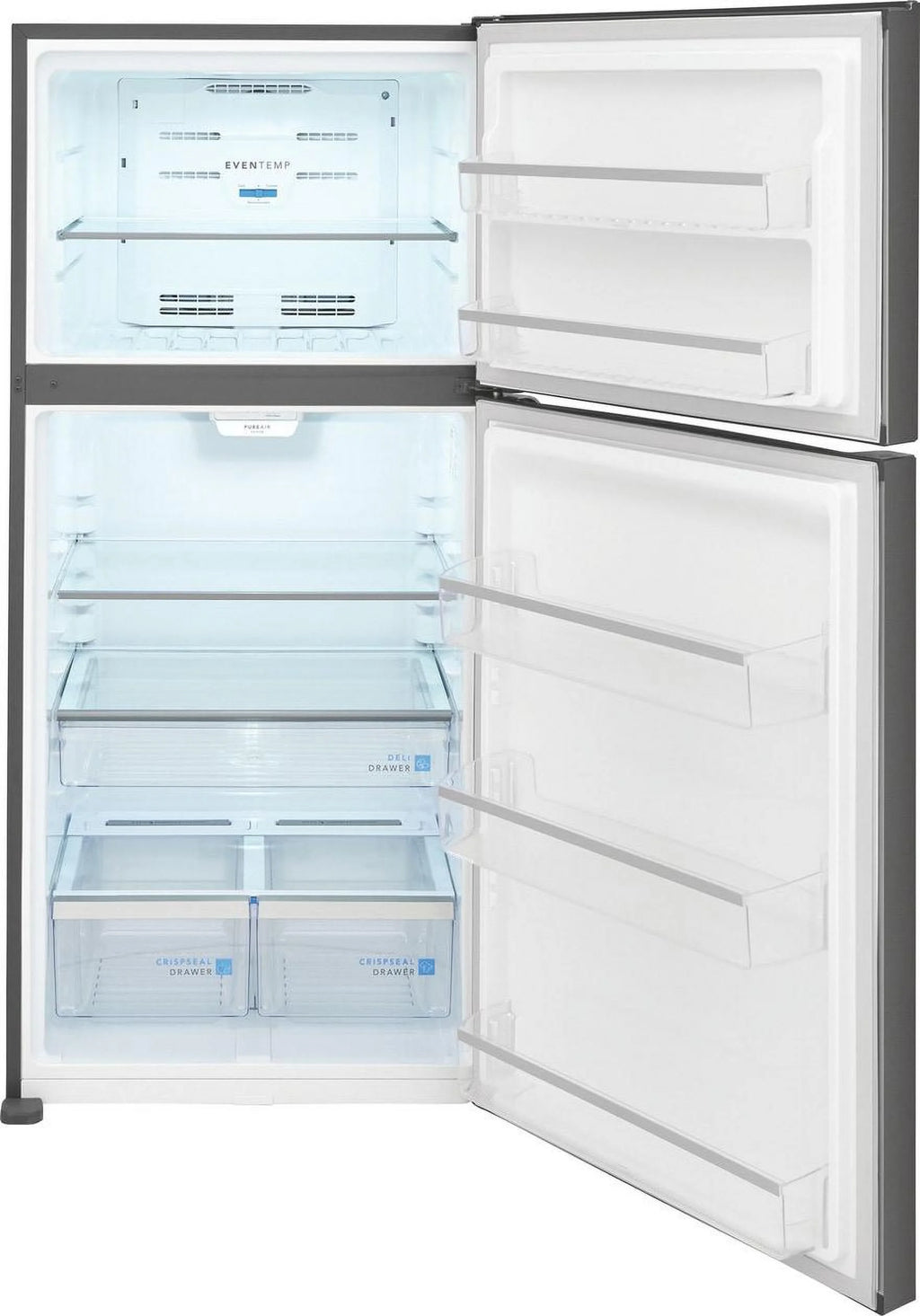 Top Freezer Freestanding Refrigerator Black Stainless Steel G380