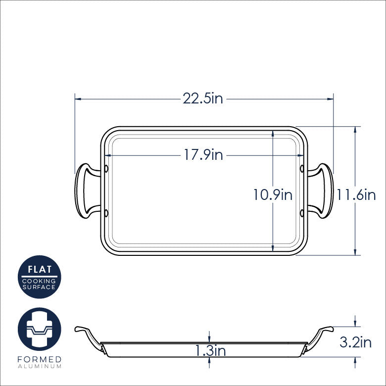 2 Burner High Sides Griddle L86356