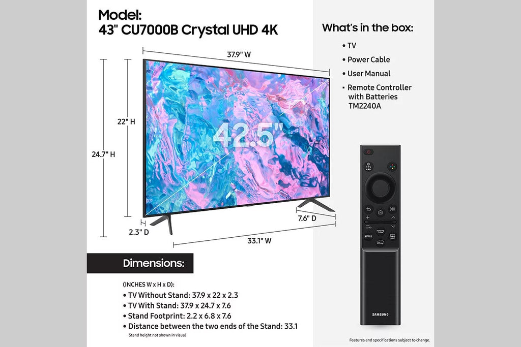 43 Class Crystal UHD 4K Smart Television M697