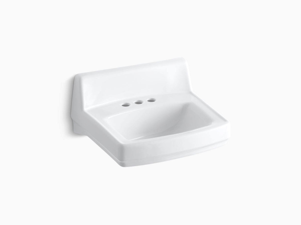 White Wall-Mount Bathroom Sink V218
