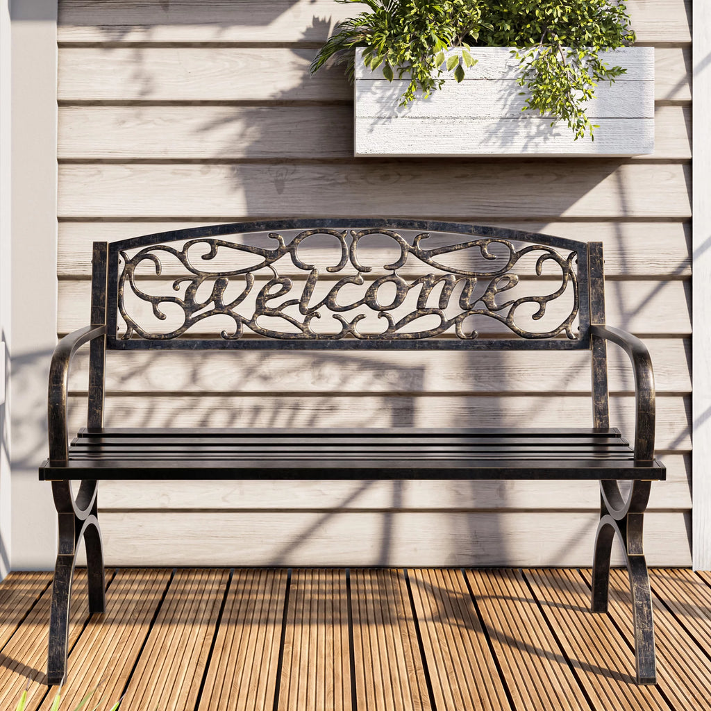50" Bronze Outdoor Bench R849514