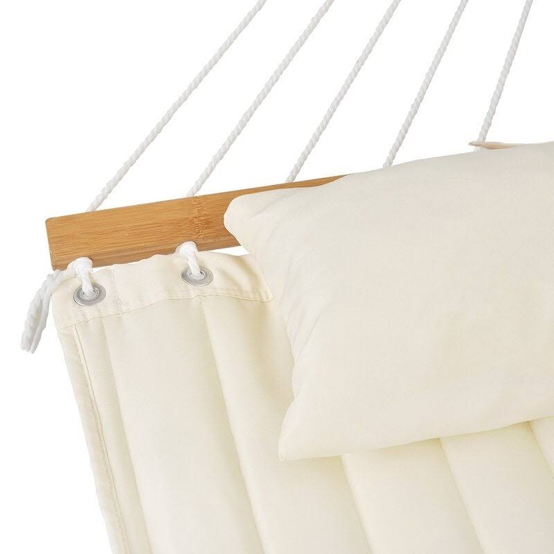 Blue Stripe Padded Hammock with Spreader Bar Q257