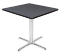 30 in. Grey Chrome Square Table W96014