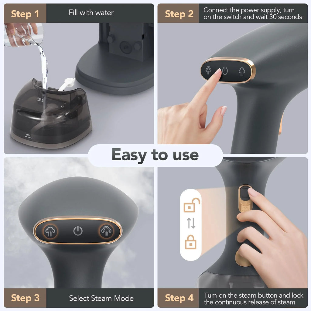 1500W Garment Steamer with 300ml Detachable Tank S6314