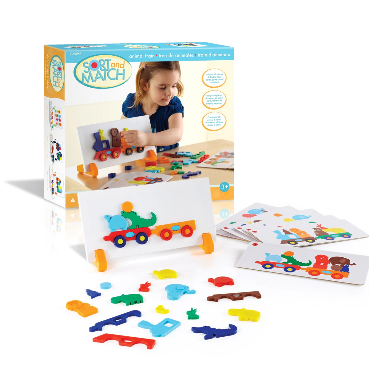 40 Pieces Color and Shapes Matching Game O133483